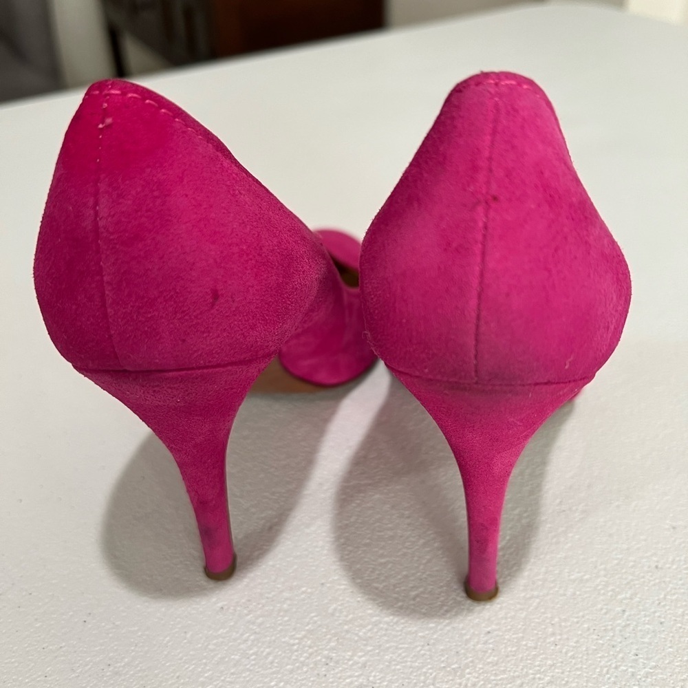 J.Crew Mona Pumps Italian Leather/Suede Excellent 6.5 wildberry - Picture 5 of 9